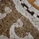My favorite part of the mosaic is the border. I assume it isn't easy working with stones and getting them into a circular shape.