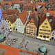 View from above looking down at buildings in Rothenburg