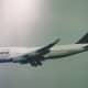 A Lufthansa Boeing 747 landing at Dulles IAP 2004.
