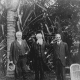 Thomas Edison, John Burroughs, and Henry Ford, full-length portrait, standing, facing front, at Edison's home in Ft. Myers, Florida