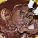 Beating chocolate into batter