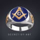 The Freemason signet ring symbolizes brotherhood. 