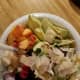 Salad idea #2: avocado, peaches, apples, raspberries, blackberries and shaved Parmesan cheese