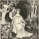 插图:Warwick Goble“仁慈的美人”;为《仙人诗集》创作的美术作品。