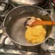 Step 1: Make the puff pastry, remove from heat and mix the dough until a ball forms.