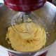 Add in egg yolks one at a time. Thoroughly mix before adding another egg. Add in the vanilla extract and whole milk. Make sure everything is mixed before adding flour. Add flour in increments.