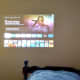 View of projection in the spare bedroom.  The actual image is far better than displayed by this photo