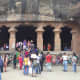 Weekend crowd at the Elephanta Caves