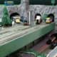 Tunnels in a scale model train set.