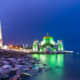 A newer landmark, the stunning Malacca Straits Mosque is like a fairy palace when illuminated at night.