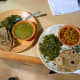 Typical food inside a tiffin
