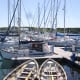Pleasure craft moored at Port Ellen Marina