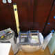 Tools laid out and ready for fitting the new mirror.