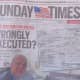 On the front page of "Sunday Times" An 85-Year Hunt For Justice where Alexander Williams was wrongly executed. Delaware County author Sam Lemons, discussed how a 16 year old boy was executed although innocent.