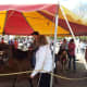 Pony rides at a fair. 