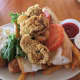 Combination shrimp and oyster poboy