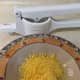 Riced egg yolks