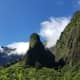 'Iao Valley: The 'Iao Needle was used by warriors as a vantage point and lookout. When you're up close, it's hard to imagine being able to climb this.