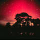 Aurora Australis in red seen in Australia and New Zealand.