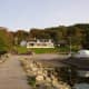 The Wide Mouthed Frog and accommodation buildings seen from Dunstaffnage Marina.