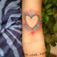Watercolor heart tattoo