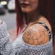 Minimal line rose tattoo