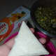 The wrapped and sealed samosa should look like this.