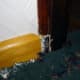New skirting 1/2 inch higher than the old, therefore too tall to fit under beading around doorframe.