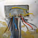 Joining old cables to new. Old: Red=Live; Black=Neutral. New Brown=Live; Blue=Neutral.