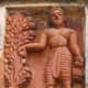 Priest 1; terracotta. At Sridhar temple in Sonamukhi, Bankura.