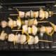 Fish skewers on the grill