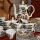 Myott " The Hunter ", green colorful coffee set