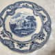 Johnson Bros, Old Britain Castles, blue saucer &amp; cake plate