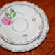 meissen saucer and cake plate, colorful flowers