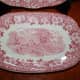 Enoch Wedgwood Tunstall , pink hand engraved serving plate