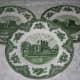 Johnson Bros, Old Britain Castles, green dinner plate