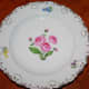 meissen cake plate, colorful flowers