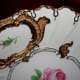 meissen sumptuous dish, décor rose, decorated with gold