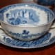 Johnson Bros, Old Britain Castles, blue soup mugs with saucer