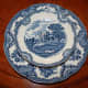 Johnson Bros, Old Britain Castles, blue cake plate & mug saucer