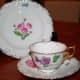 meissen coffee/ tee set, 3 pcs, colorful flowers