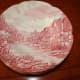 Johnson Bros, red, Old Country Scene soup plate