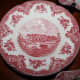 Johnson Bros, Old Britain Castles, red dinner plate, English Porcelaine
