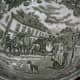 Royal Tudor Staffordshire Coaching Taverns, green dining set & coffe set