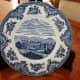 Johnson Bros, Old Britain Castles, blue cake plate
