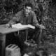 Salinger in the summer of 1944. He would write whenever he had a chance to himself. During his campaign through Europe Salinger continued writing, carrying a portable typewriter in his jeep.