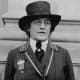 Photo of Juliette Gordon Low in uniform at the 1923 Girl Scout Convention in Washington DC.