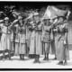 GIRL SCOUTS. TROOP #1. MRS. JULIETTE LOW, FOUNDER, RIGHT; ELENORE PUTSSKE, CENTER; EVALINE GLANCE, 2ND FROM RIGHT