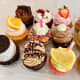 An assortment of gourmet cupcakes