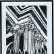 My original linoleum cut art print (linocut) of a house in the King William district of San Antonio. (c)